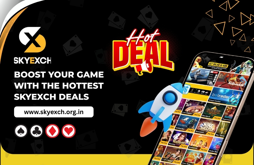 Banner showcasing SkyExch Hottest Deals with promotional gaming offers